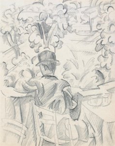 nehir kenarında kafe by August Macke